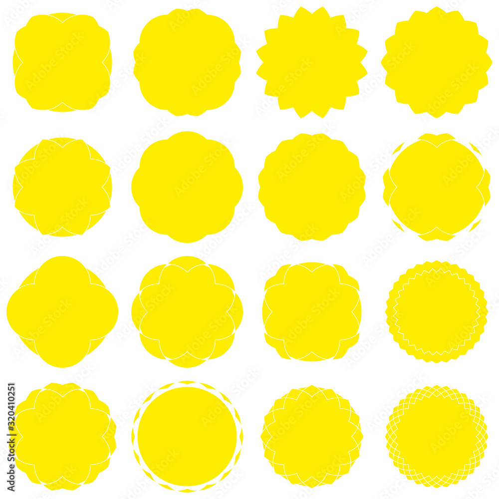 Badges - Serie 2 - complet - jaune Badges - Serie 2 - complet - jaune