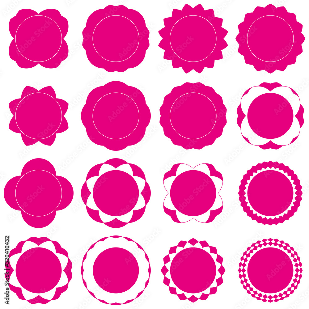 Badges - Serie 2 - complet - magenta Badges - Serie 2 - complet - magenta