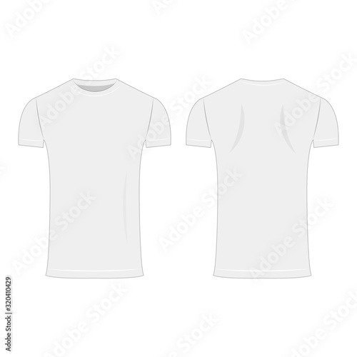 White gents T-shirt isolated vector
