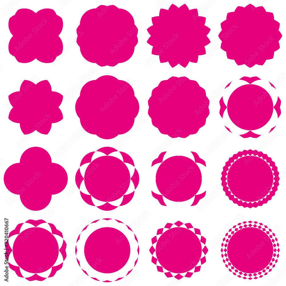 Badges - Serie 2 - complet - magenta Badges - Serie 2 - complet - magenta