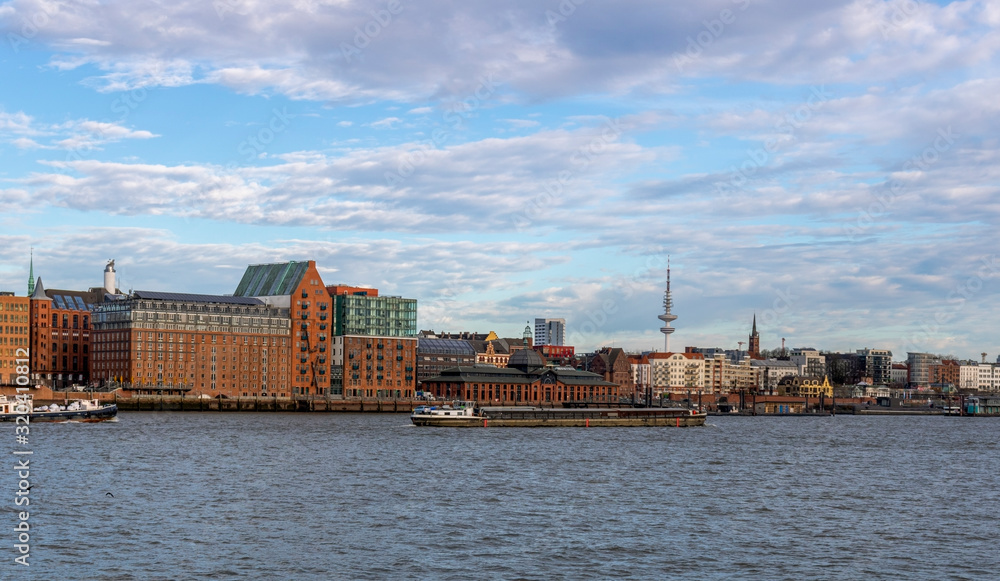 View of the city of Hamburg in Germany.