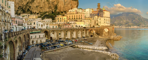 Photography View of small town Atrani - Amalfi Coast, Naples, Italy