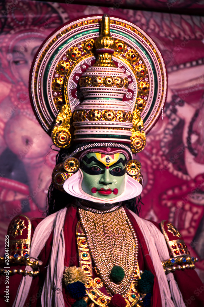 A portrait shot of Kathakalli Dancer