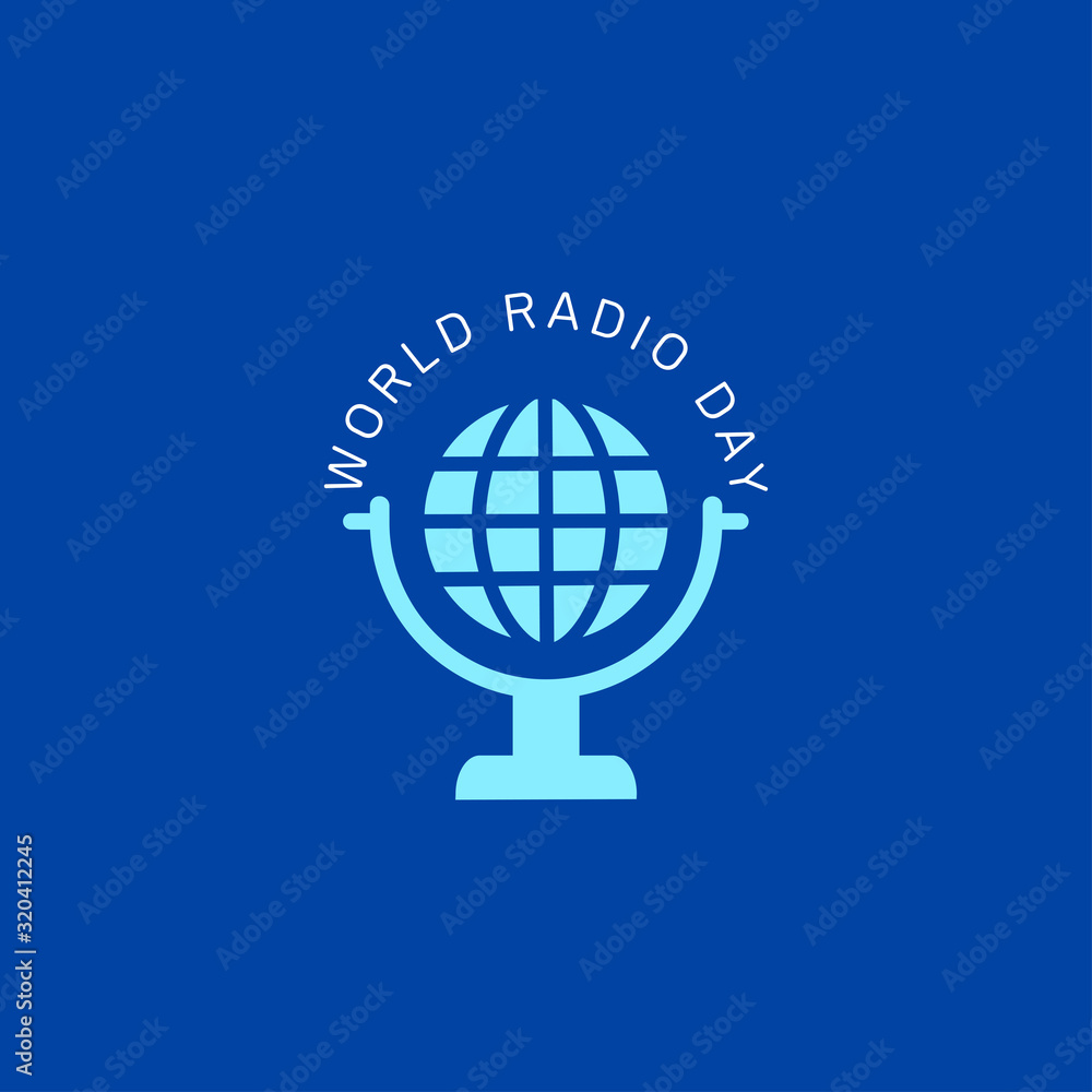 Design of World radio day for poster, banner or any design Design of World radio day for poster, banner or any design