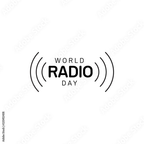 Design of World radio day for poster, banner or any design