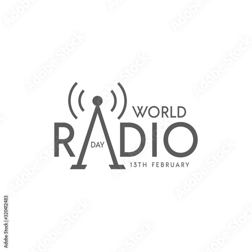 Design of World radio day for poster, banner or any design
