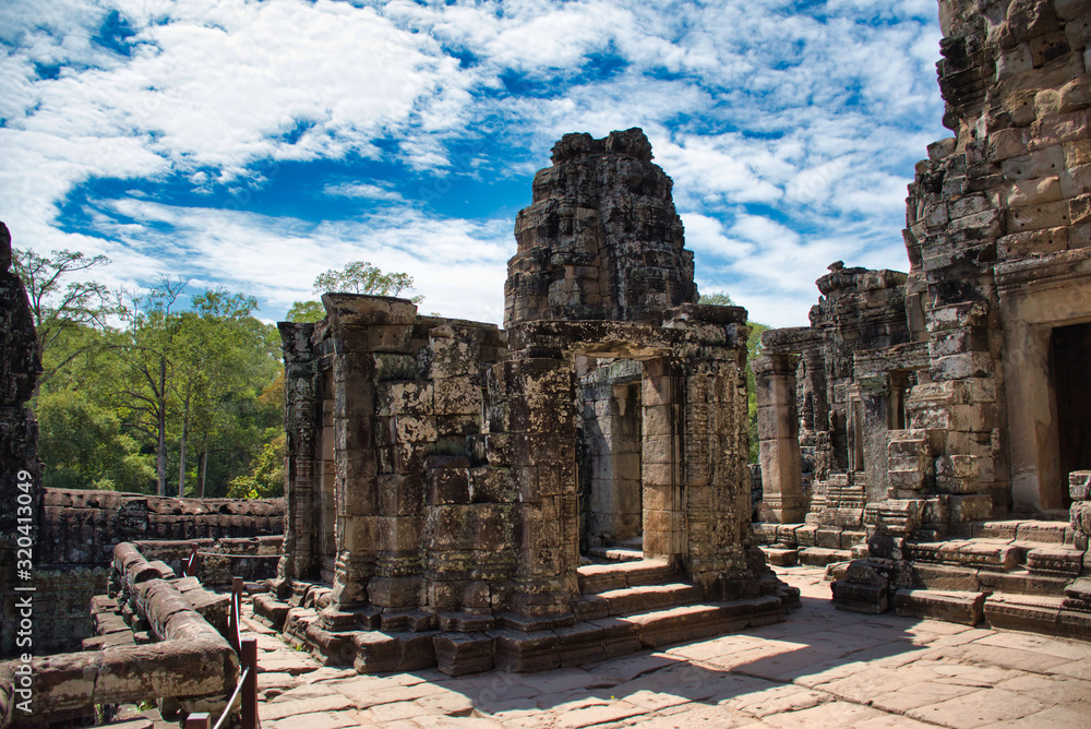 The Bayon, Prasat Bayon is a richly decorated Khmer temple The Bayon, Prasat Bayon is a richly decorated Khmer temple