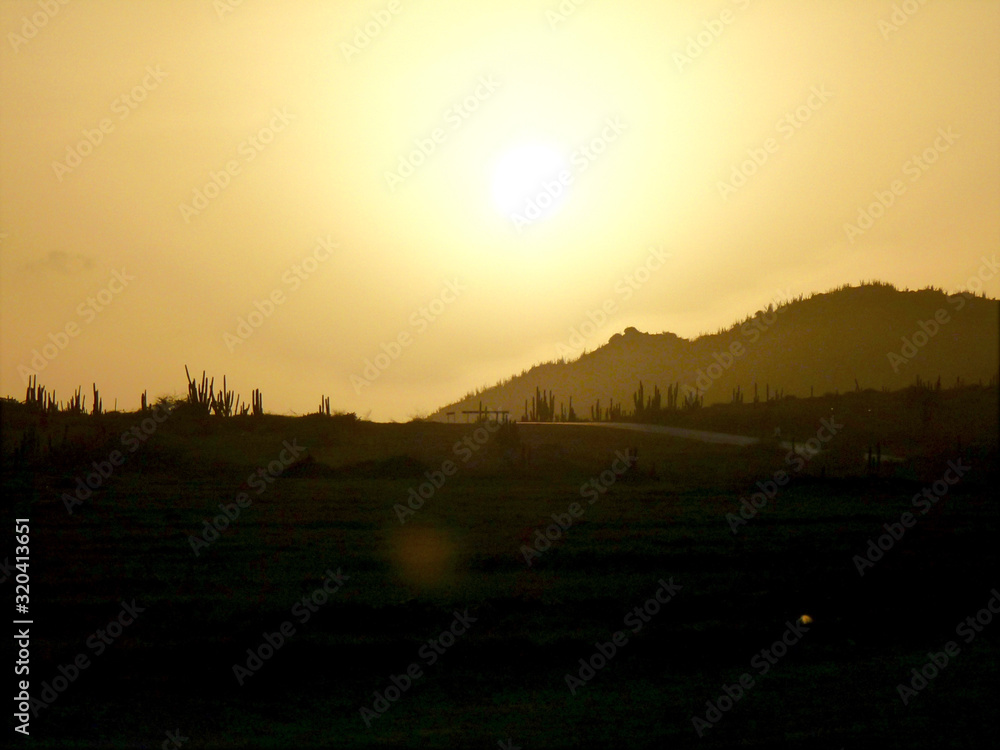 Fototapeta premium Oranjestad in Aruba - AUA