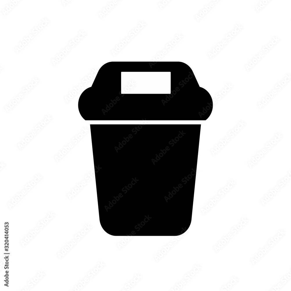 trash can Icon Template. Sign isolated on white background. trash can Vector flat design illustration. can be used for presentations, websites, etc. trash can Icon Template. Sign isolated on white background. trash can Vector flat design illustration. can be used for presentations, websites, etc.