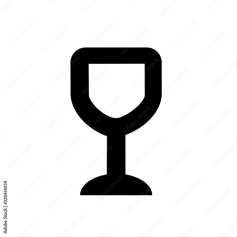 Glass of wine icon. Vector illustration on a white background Glass of wine icon. Vector illustration on a white background