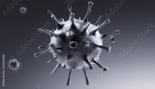 New coronavirus 2019-ncov. 3D medical illustration
