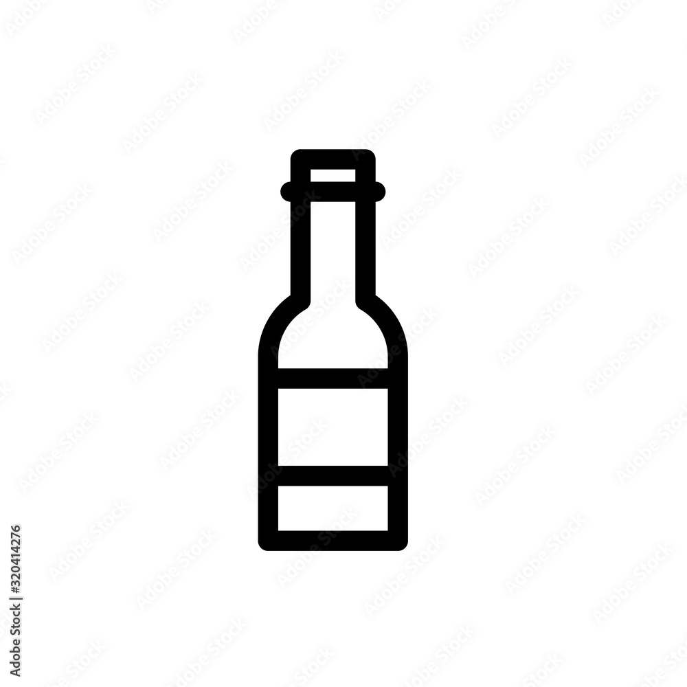 Bottle icon isolated on white background. Wine bottle symbol modern, simple, vector, icon for website design, mobile app, ui. Vector Illustration Bottle icon isolated on white background. Wine bottle symbol modern, simple, vector, icon for website design, mobile app, ui. Vector Illustration