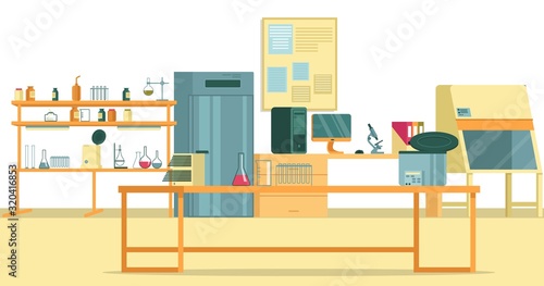 Clinical Laboratory Interior with Proper Equipment