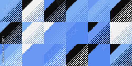 Abstract geometric vector pattern with transition effect