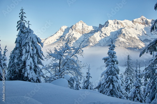 snowy mountain winter scenic landscape  © Helmut