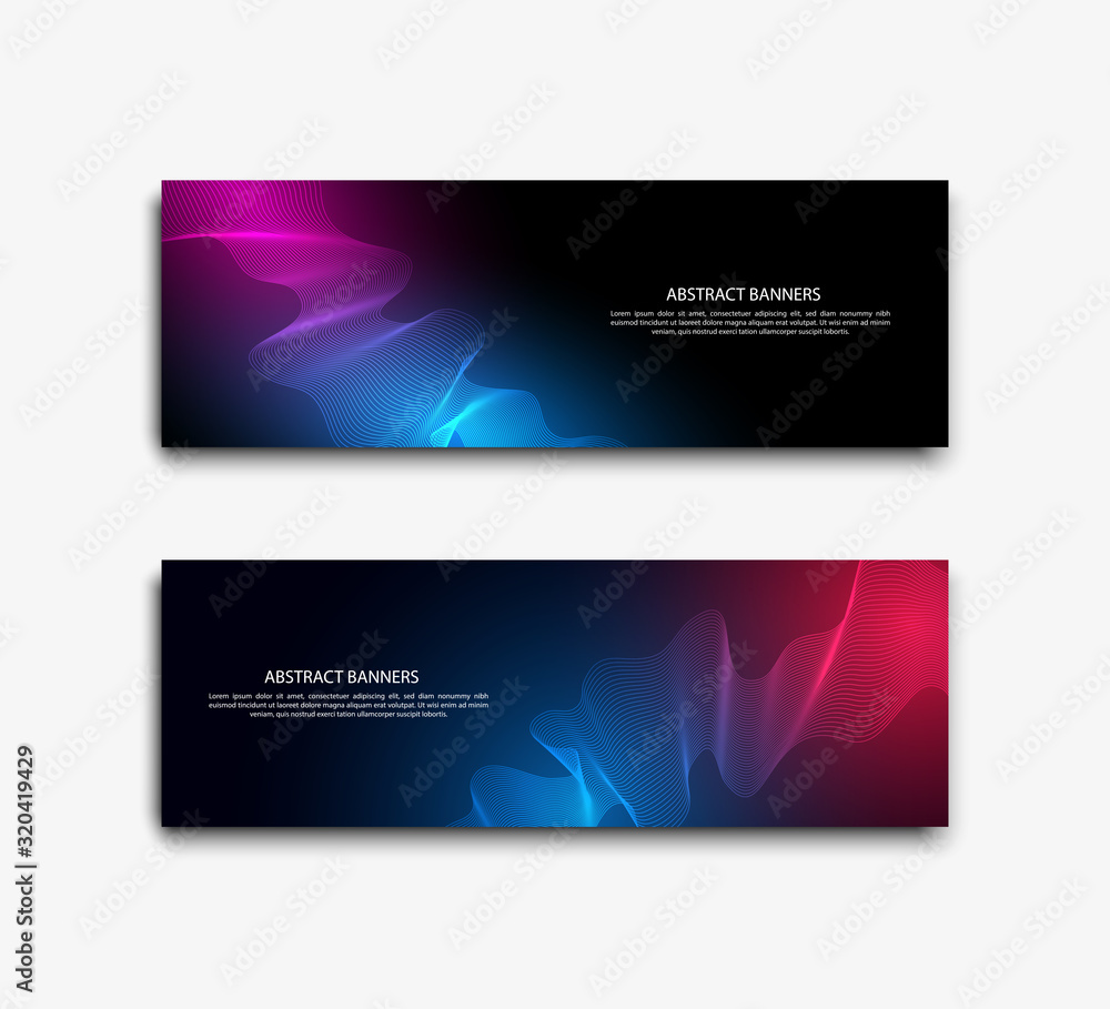 Abstract banner design. Technology and business template. Vector illustrationation