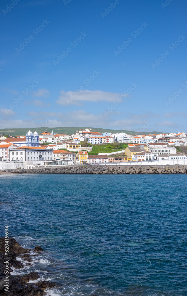Angra do Heroismo and marina D'Angra, Terceira, Azores, Portugal