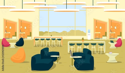 Modern Spacious Office with Streamlined Furniture