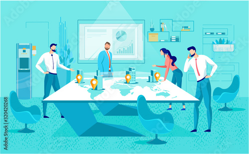 Businesspeople Discuss Global Partnership Strategy