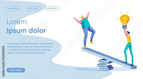 Idea Importance Flat Landing Page Vector Template