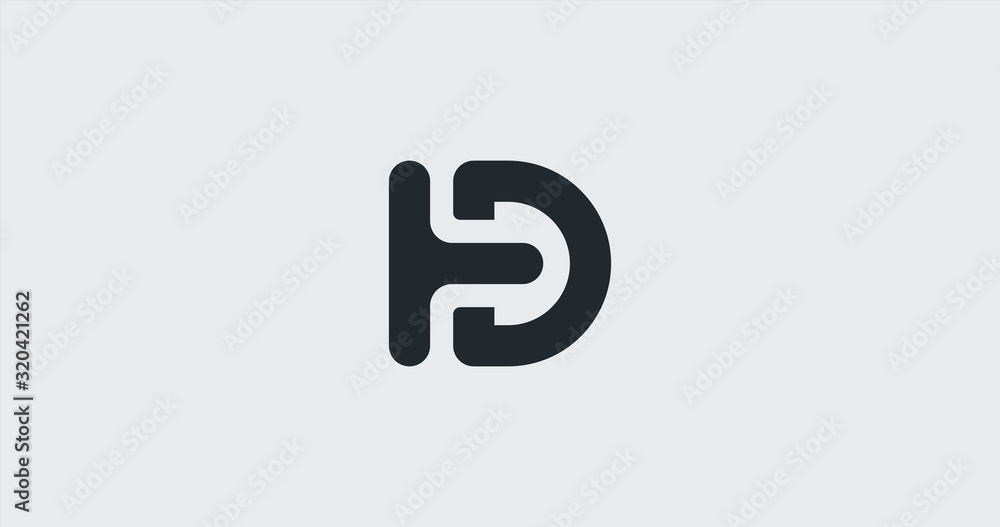 Clean D letter logo icon sign vector design. HD and TD Company symbol. Clean D letter logo icon sign vector design. HD and TD Company symbol.