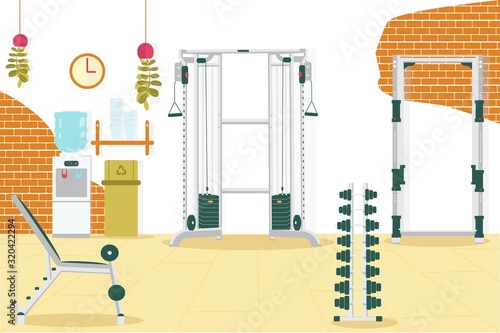 Workout Design Interior for Gym Room in Sport Club