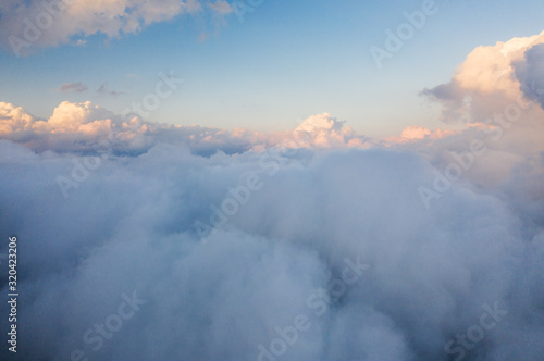 Sunset sky with beautiful c...