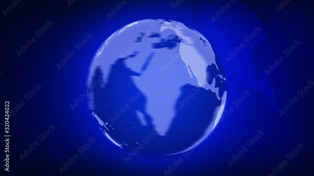 Digital animation of Global Earth hologram. Digital cybernetic globe. Holographic Earth visualization. Planet rotation. Particle dynamic motion inside the globe. Light effects. 3D Render 4K Animation Digital animation of Global Earth hologram. Digital cybernetic globe. Holographic Earth visualization. Planet rotation. Particle dynamic motion inside the globe. Light effects. 3D Render 4K Animation