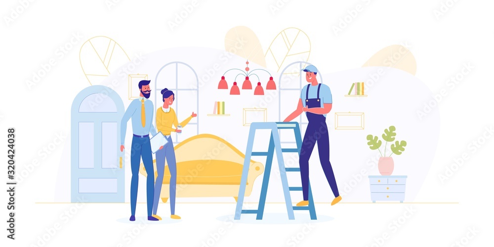 Professional Electrician Repairman in Uniform Work Professional Electrician Repairman in Uniform Work
