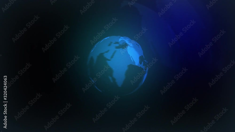 Blue colored 3D Digital animation of Global Earth hologram. Digital glowing cybernetic globe. Holographic Earth planet for user interface. 4K High Quality technological background. Blue colored 3D Digital animation of Global Earth hologram. Digital glowing cybernetic globe. Holographic Earth planet for user interface. 4K High Quality technological background.