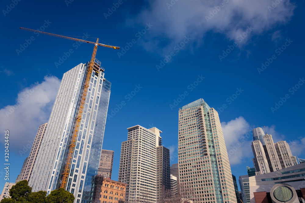 Fototapeta premium Skyscrapers from the Downtown of San Francisco, in California, United States.