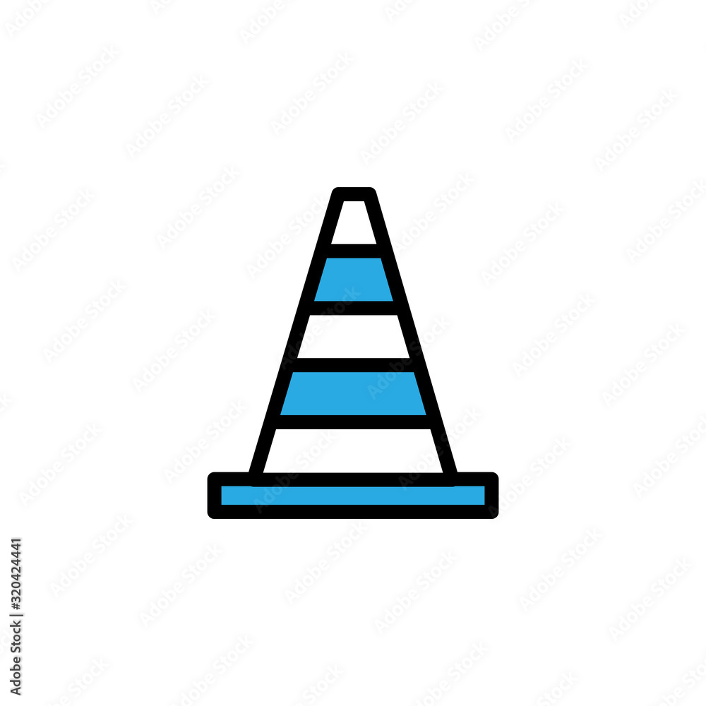 Vector Cone sign icon Vector Cone sign icon