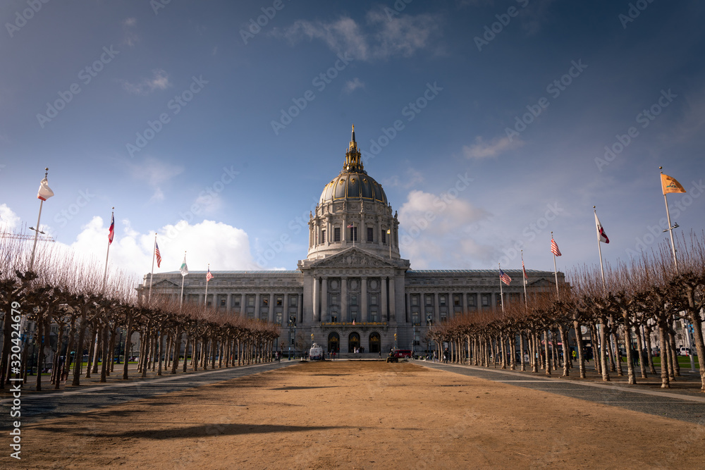 San Francisco city hall in California, United States.