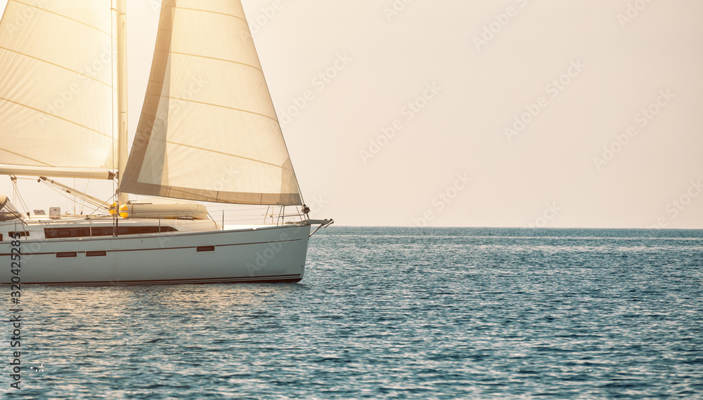 Sailboat sailing sail, Mediterranean sea, Croatia