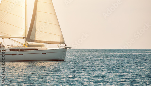 Sailboat sailing sail, Mediterranean sea, Croatia © Lukas Gojda