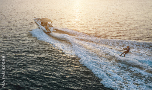 Aerial view of tropical oce...