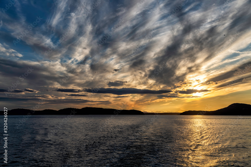 Sunset over San Juan Islands Sunset over San Juan Islands