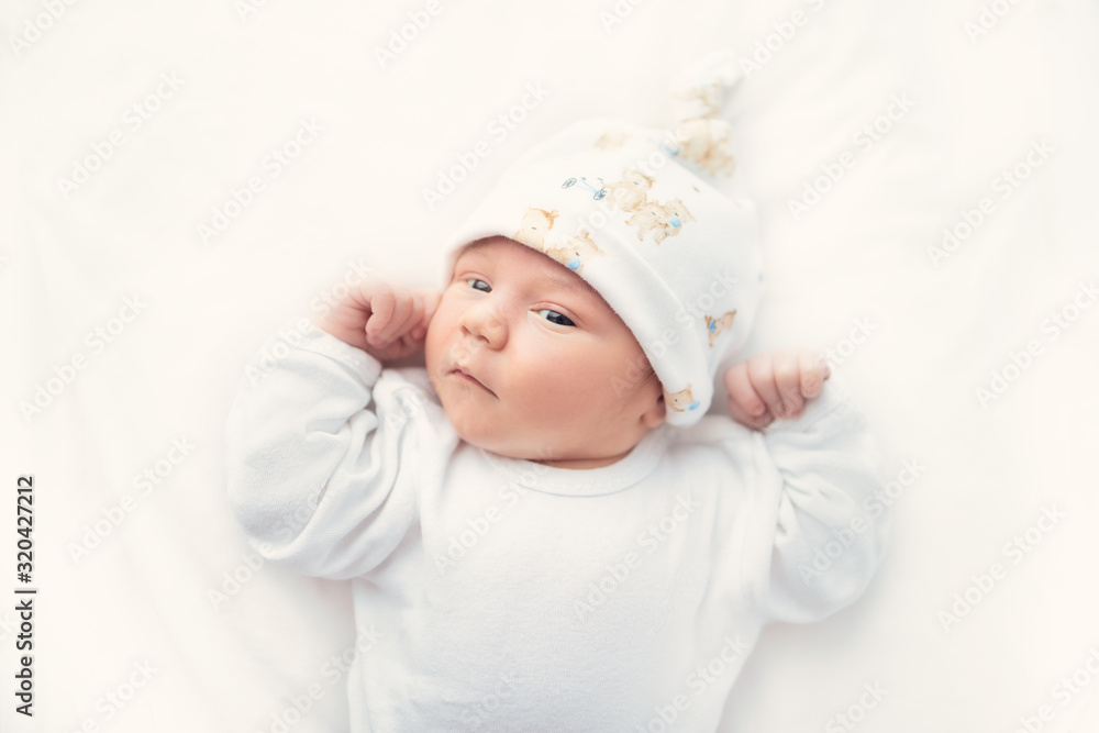 Newborn adorable one week baby boy sleeping Newborn adorable one week baby boy sleeping