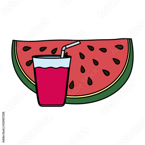 fresh watermelon with juice fruit
