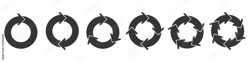 Set of circle arrows Set of circle arrows