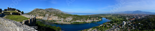 Panoramic view of Shkoder from Rozafa fortress, Albania. © Tsiana