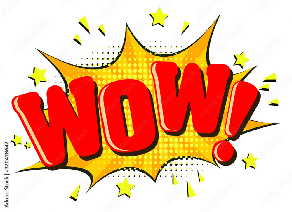 WOW! Comic book, cartoon explosion with caption, speech bubble for your design. WOW! Comic book, cartoon explosion with caption, speech bubble for your design.