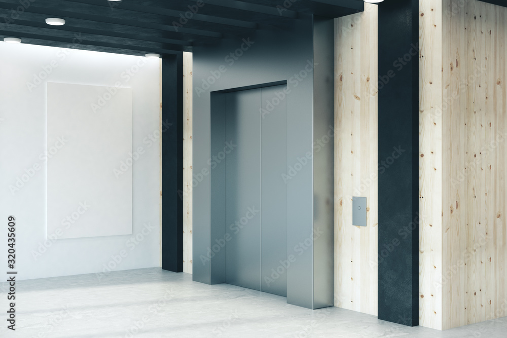 Modern office interior with lift Modern office interior with lift