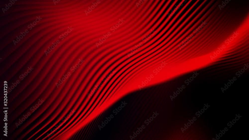 Red colored wavy lines. Abstract futuristic material background. Beautiful seamless dynamic template. Slow motion video. Digital flowing surface. Bright colored glowing waves. Looped backdrop in 4K Red colored wavy lines. Abstract futuristic material background. Beautiful seamless dynamic template. Slow motion video. Digital flowing surface. Bright colored glowing waves. Looped backdrop in 4K
