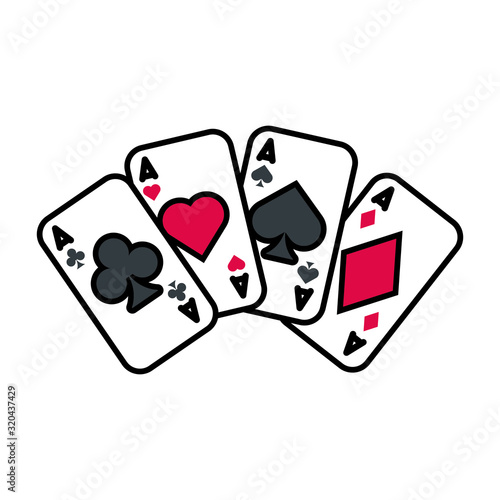 casino poker cards isolated icon