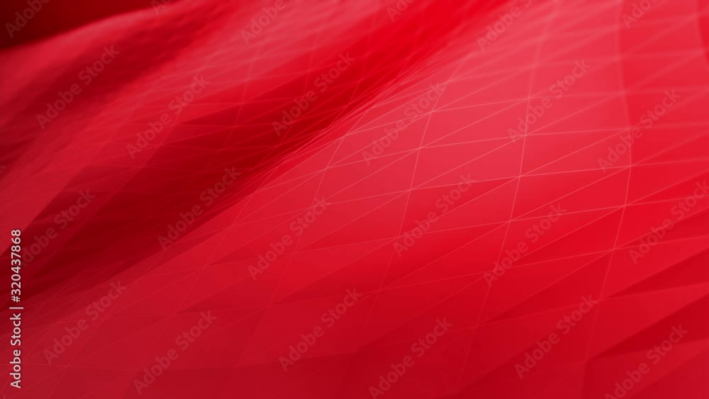 Red colored waving low polygonal surface template. Triangular geometry background animation in 4K Resolution. Abstract backdrop with depth of field blur effect. Graphic relief digital structure Red colored waving low polygonal surface template. Triangular geometry background animation in 4K Resolution. Abstract backdrop with depth of field blur effect. Graphic relief digital structure