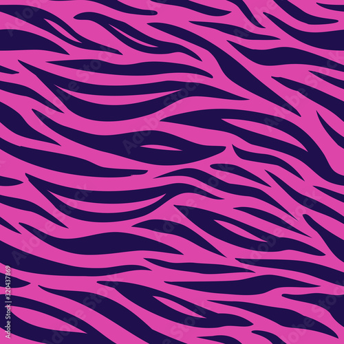 Vector zebra seamless pattern design. Colorful fashion animal print