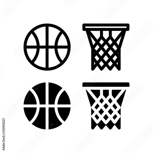Basketball Icon. Sports Icon Set Vector Logo Symbol.