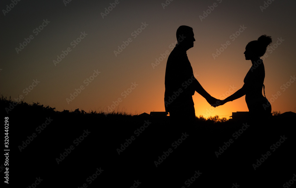 couple together at sunset