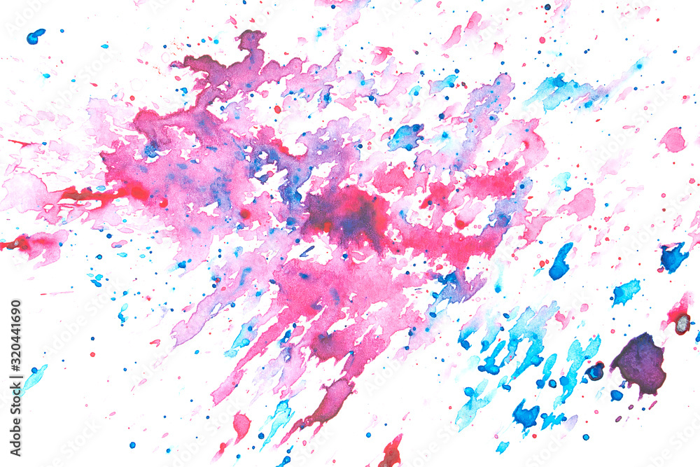purple water color splash on paper 
